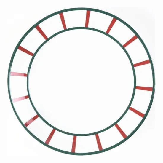 Assiette plate basque rouge et vert